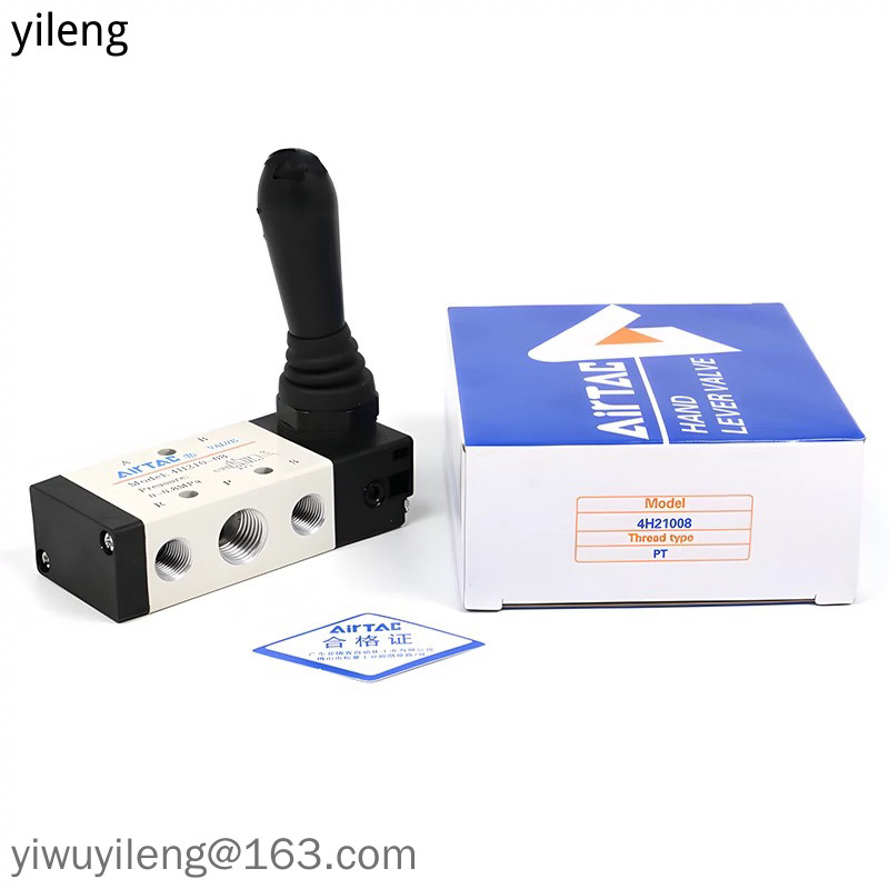 Airtac นิวเมติกคู่มือวาล์ว 4HA/4H230C-08/4H330C-10 สามตําแหน่งห้าหายใจกระบอกสวิทช์ย้อนกลับ