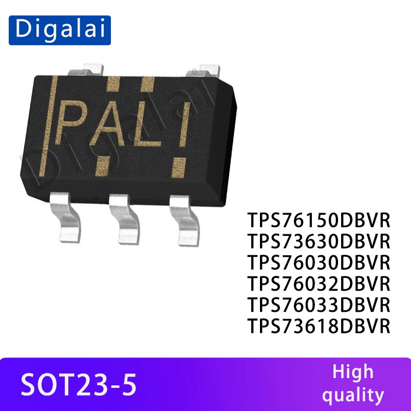 5PCS TPS76150DBVR TPS73630 TPS76030 TPS76032 TPS76033 TPS73618 SOT23-5 LDO Linear regulator ชิป