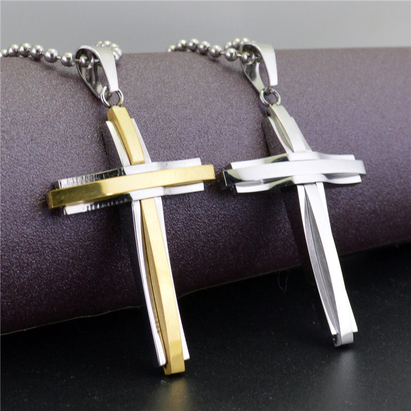 สร้อยคอสแตนเลส ออกแบบข้ามศาสนา จี้คู่แฟชั่น STN177pp09