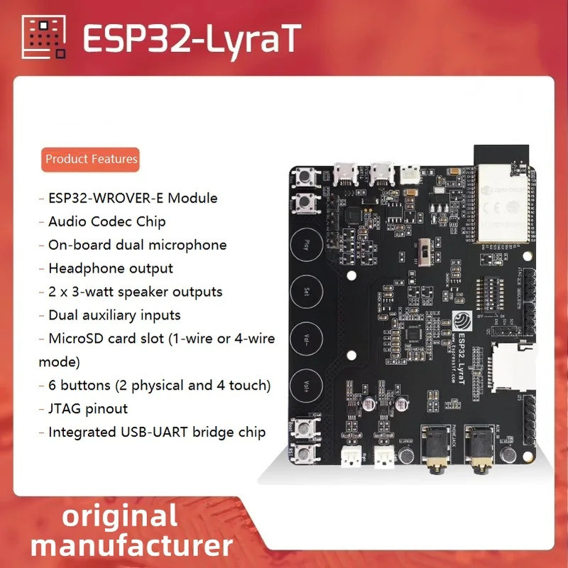 Espressif ESP32-LyraT/ESP32-LyraT-Mini บอร์ดพัฒนาเสียงพร้อม ESP32-WROVER-E โมดูล