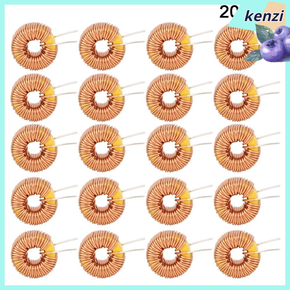 KENZI 20PCS Toroid Inductor ลวด, 100UH แนวตั้ง Toroidal Inductor, ต้านทานต่ํา 0.6 มม. Toroidal Core 