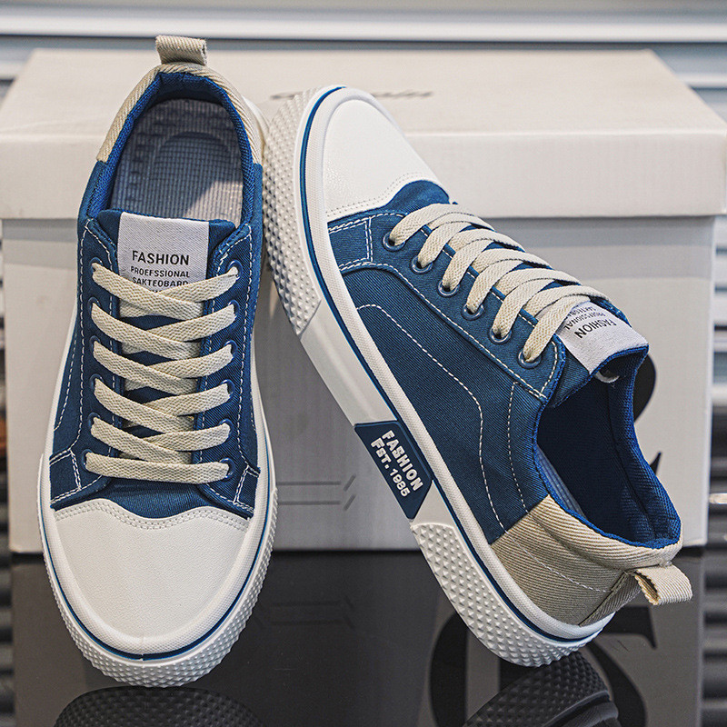 ฤดูร้อนรองเท้าผ้าใบสไตล์ใหม่Breathable All-Matchสเก็ตบอร์ดรองเท้าผู้ชายSoft Sole Casualกีฬาอินเทรนด์แฟชั่นรองเท้าผ้าใบผู้ชาย