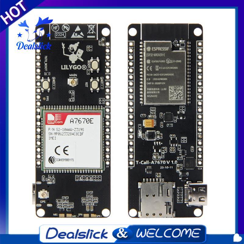 T-Call A7670 4G 2G ESP32 บอร์ดพัฒนา A7670E LTE GSM เครือข่าย ESP32-WROVER-E โมดูลไร้สาย