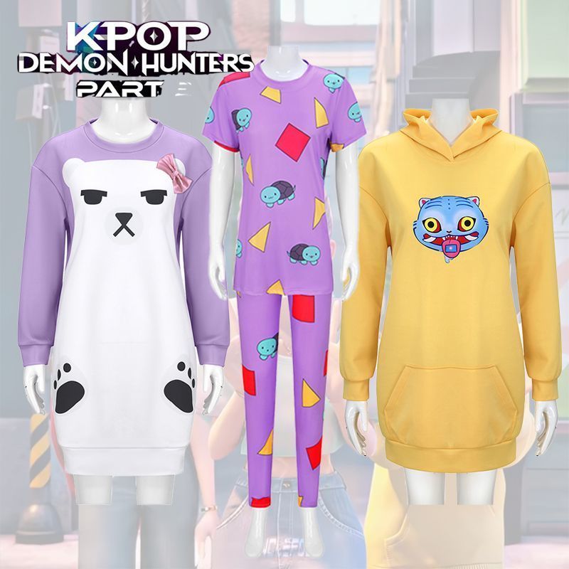 【พร้อมส่ง】ชุด ดาบ ชุด เสื้อ kpop ชุด demon hunter cosplay kids ชุด zoey kpop demon hunter เด็ก ชุดเด