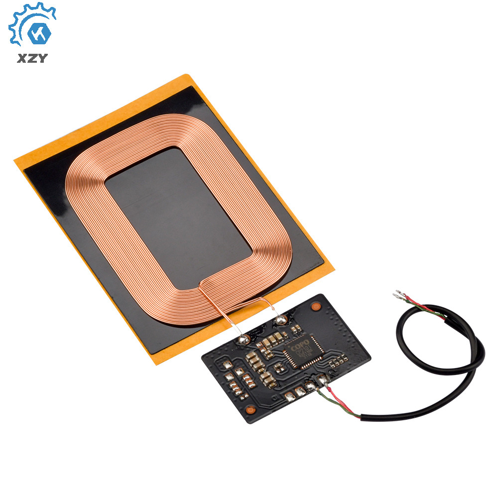 5V 1.5A Wireless Charger Receiver Terminal โมดูล PCBA Board Coil 7.5w สําหรับโทรศัพท์สําหรับแบตเตอรี