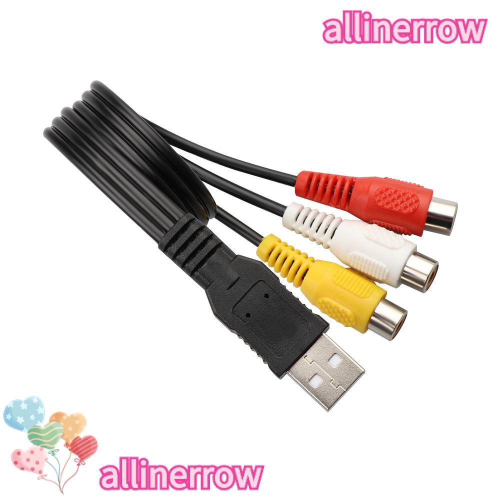 ALLINERROW USB Male To 3-RCA Female USB 2.0 M/F Video Adapter