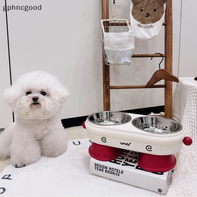 [GPH] สัตว์เลี้ยงชามเท้าสูงป้องกันคอแมวสุนัขให้อาหารและชามน้ําสูงขาป้องกันการลื่นและป้องกันชามสัตว์เ