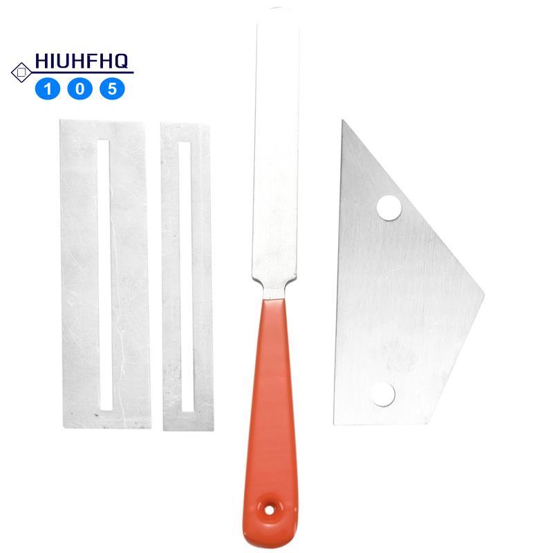 สแตนเลสกีตาร์ Fret File + Fret Rocker Level + Fingerboard Protector กีตาร์ Luthier เครื่องมือ