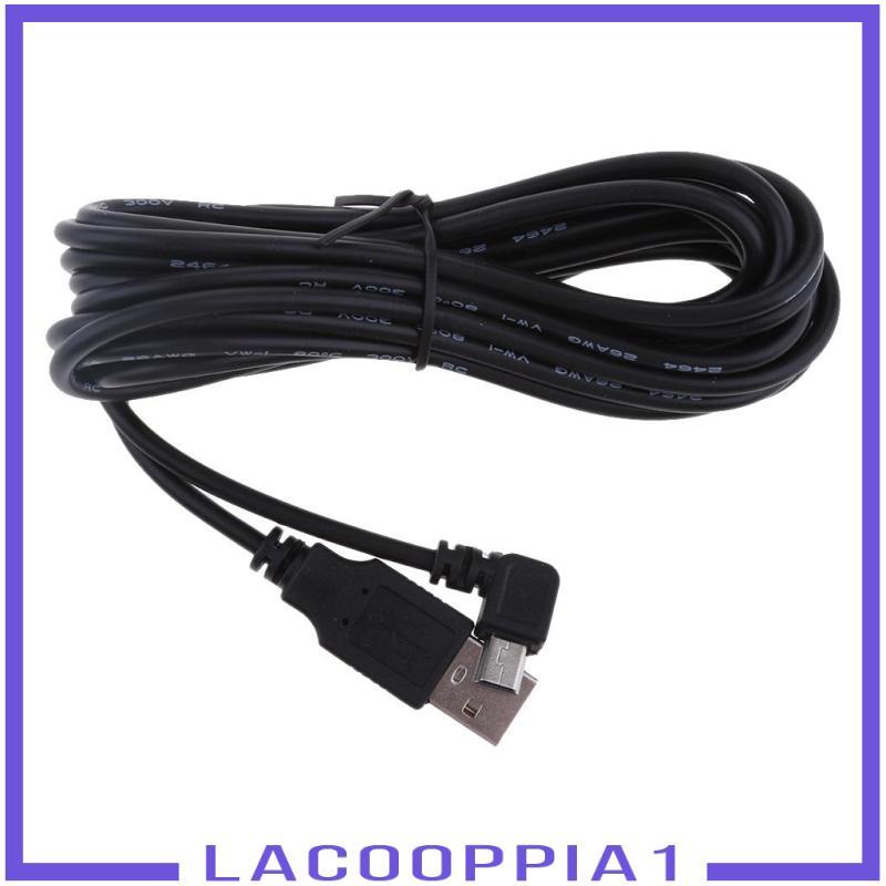 [Lacooppia1] Universal 5V 2A Mini USB Chargers Cable 90 องศาหัวซ้าย DVR GPS ชาร์จ
