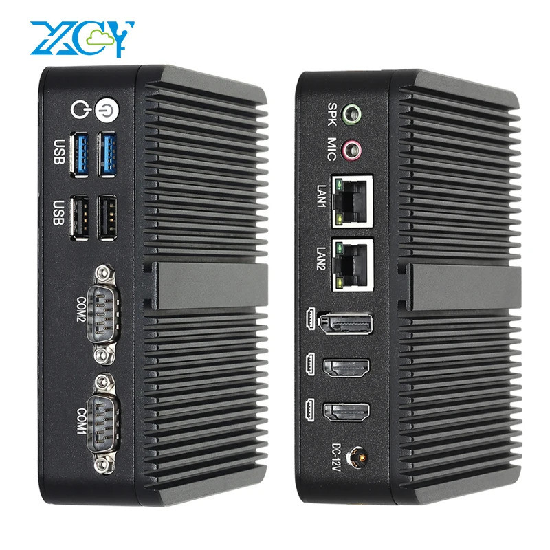 อุตสาหกรรม Mini PC Intel Celeron J6412 N100 DDR4 M.2 NVMe SSD/mSATA/2.5 นิ้ว SATA 2x COM RS232 2x LA