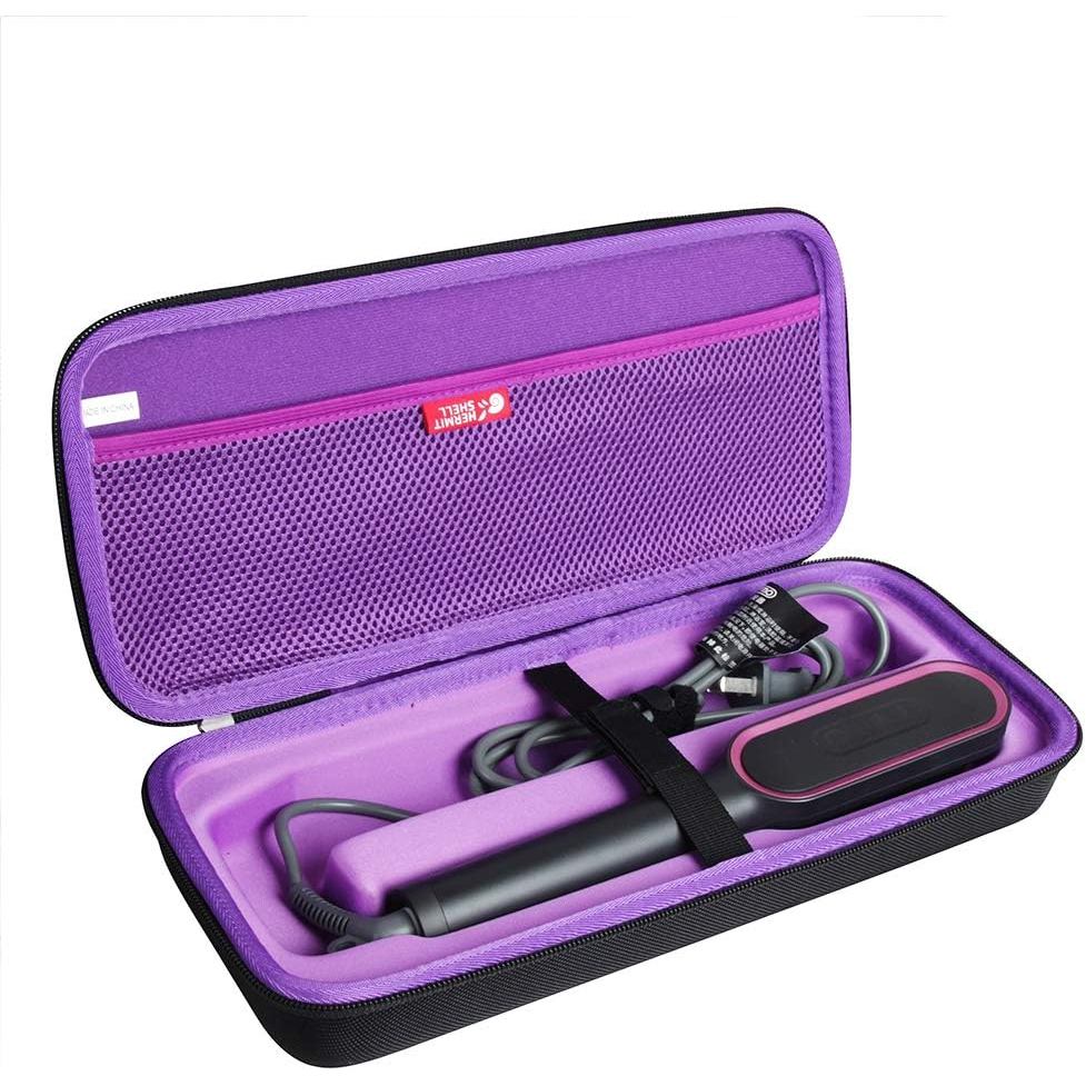 Hermitshell Hard Travel Case สําหรับ TYMO Ring Hair Straightener Comb Straightening Brush (สีดํา+Ros