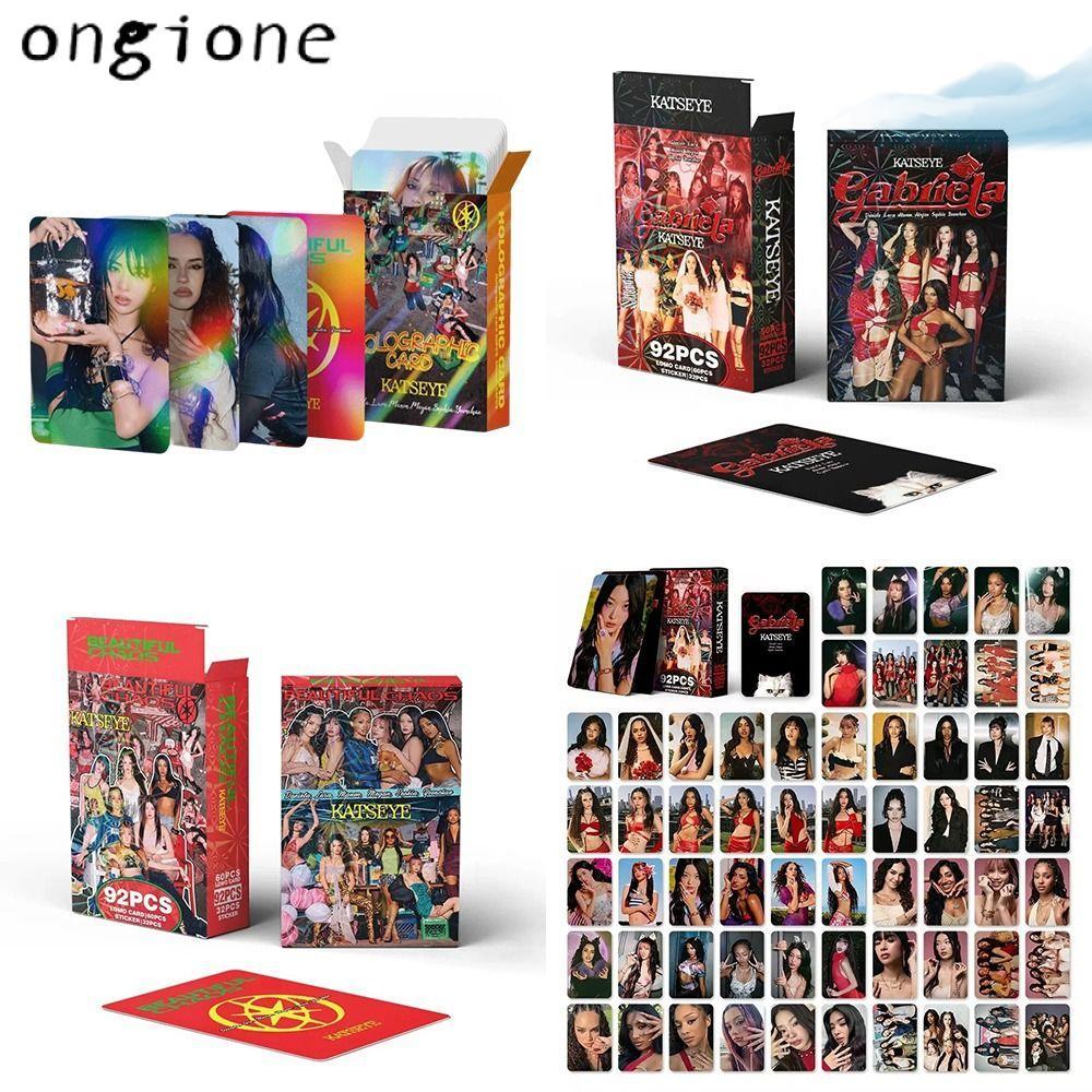 ONGIONE 92/124 ชิ้น KATSEYE อัลบั้ม LOMO การ์ด, BEAUTIFULCHAOS HD พิมพ์ KATSEYE Lomo Photo การ์ด, พร