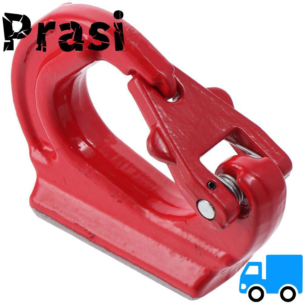 PRASI ตะขอยกสําหรับงานหนัก, ตะขอยึดแบบเชื่อม G80 โลหะผสมเหล็กสีแดง, ความจุ 4400lbs พร้อมสลักปลอม 2T 