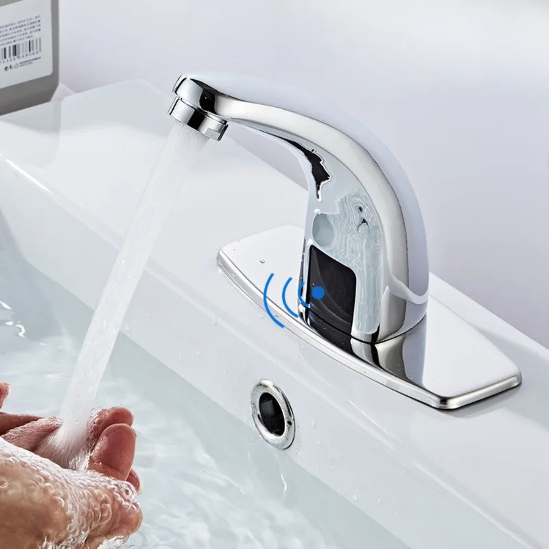 Touchless Bathroom Faucet Automatic Sensor Faucet Waterfall Water Tap