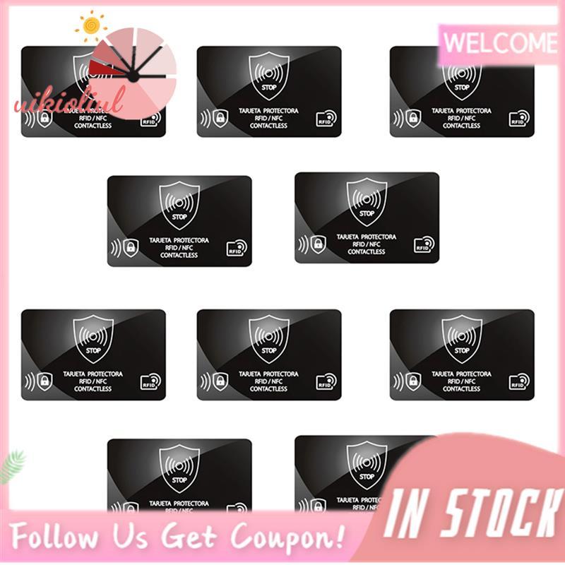 Anti-Theft RFID Blocking Card Holder 10 ชิ้น Shield Case IC Bank Card Protection Secure Wallet Block