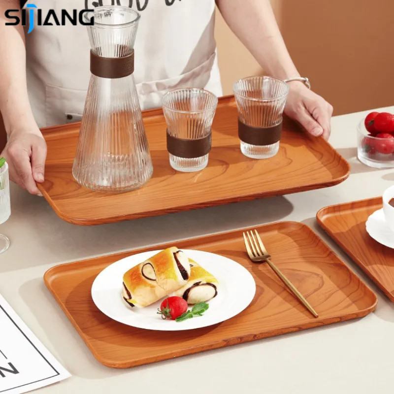 XIJIANG Cafe Tray / ถาดพลาสติกร้านอาหารสี่เหลี่ยมแผ่นขนาด