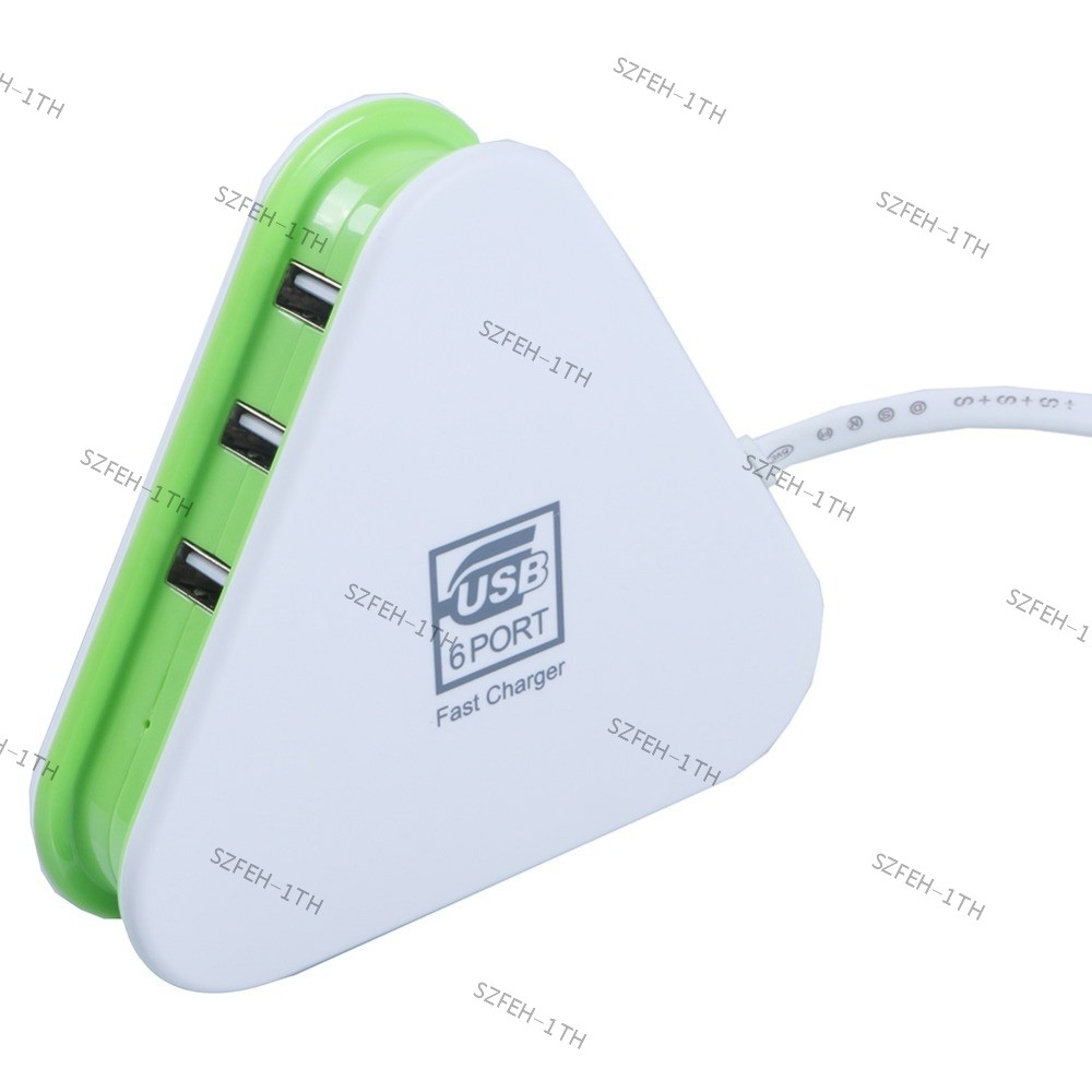 6 แหล่งจ่ายไฟอะแดปเตอร์ USB Universal AC DC 5V 2A Wall สมาร์ทปลั๊กชาร์จ EU Plug F3 @ TH