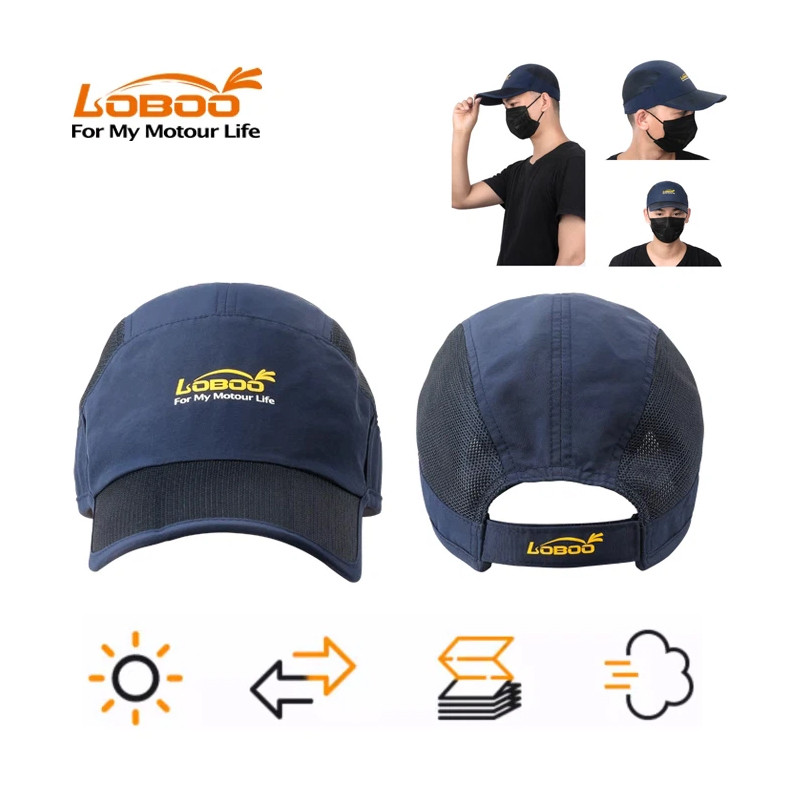 LOBOO XZMO6BL หมวกกันแดดแบบพับได้