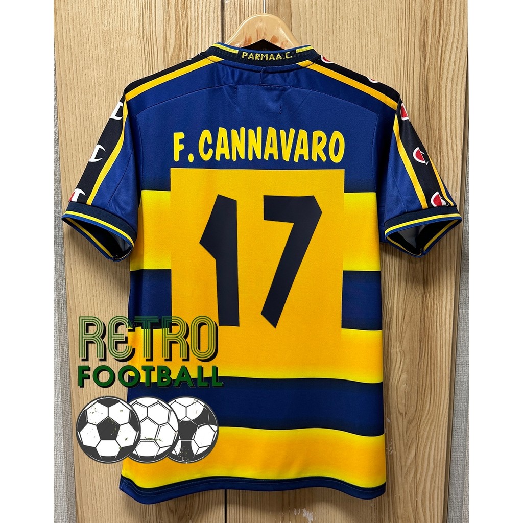 เสื้อฟุตบอลย้อนยุค Retro ปาร์ม่า JOY ปี 2001/2002 ชุดเหย้า Home สามารถสกรีนชื่อนักเตะครบทุกคน (รับประกันคุณภาพสินค้า) – โปรปัง