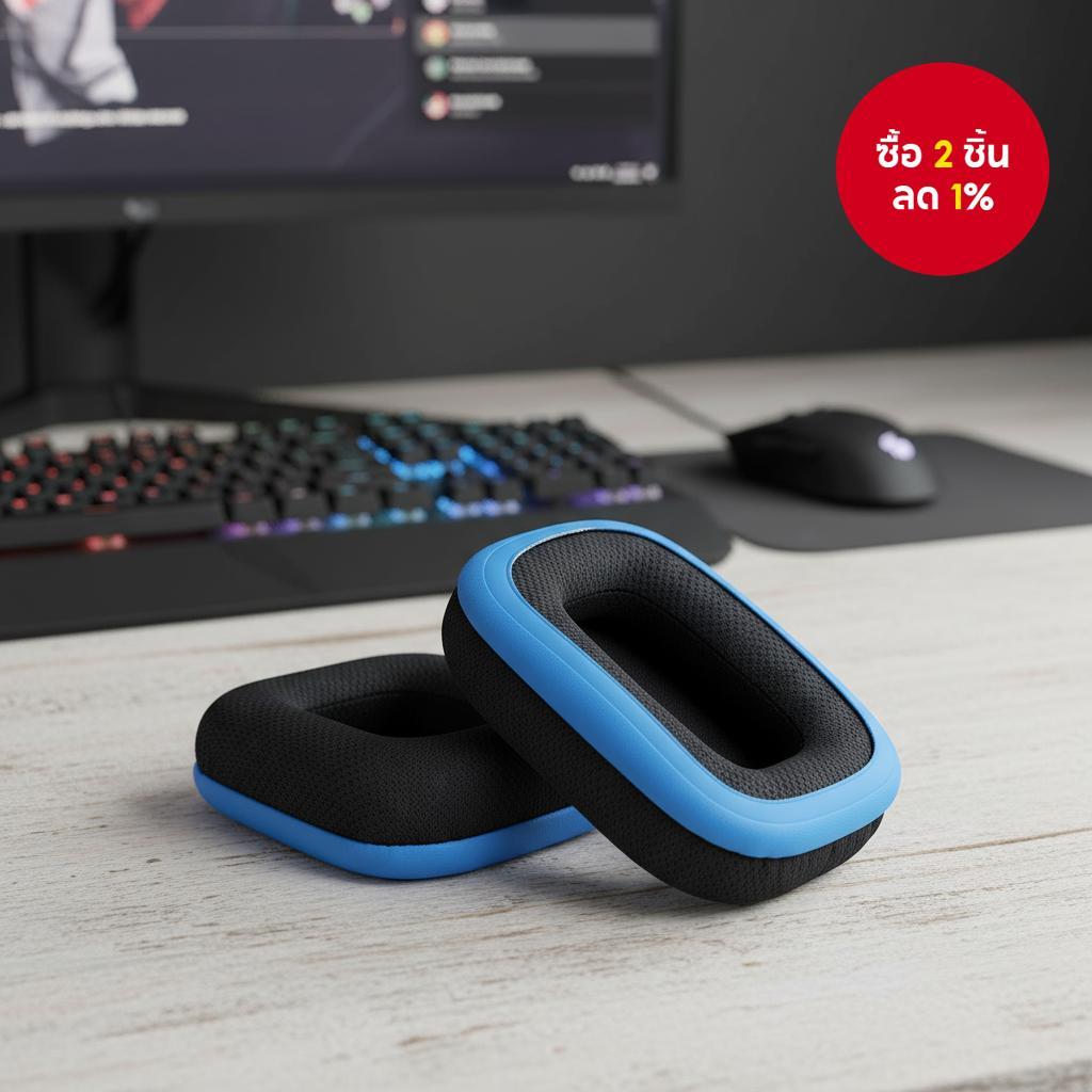 แผ่นรองหูฟังสํารองสําหรับหูฟัง Logitech G35 G930 G430 F450 G331 G231 G431