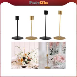 PETSOLA เชิงเทียนทรงเหลี่ยมโลหะ Centerpiece Taper เหมาะสำหรั…