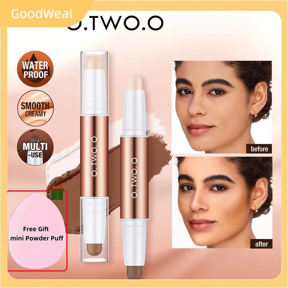 ✨COD✨ O.two.o ปากกาคอนทัวร์ 2 หัว ไฮไลท์เตอร์เนื้อแมตต์ อเนกประสงค์ คอนซีลเลอร์ เพิ่มความกระจ่างใส ก