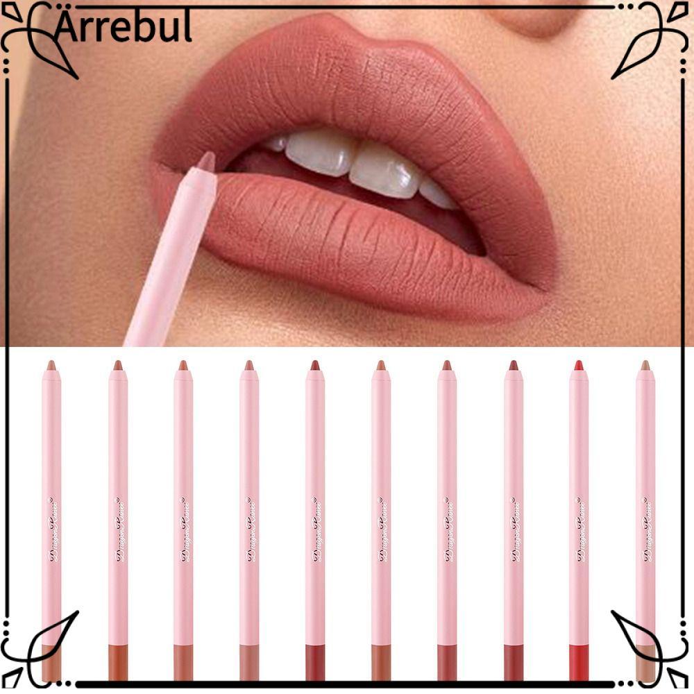 AREBUL Lip Liner, Velvet Matte Lipliner Pencil, Natural Outline Lip Contour Line Waterproof Velvet L