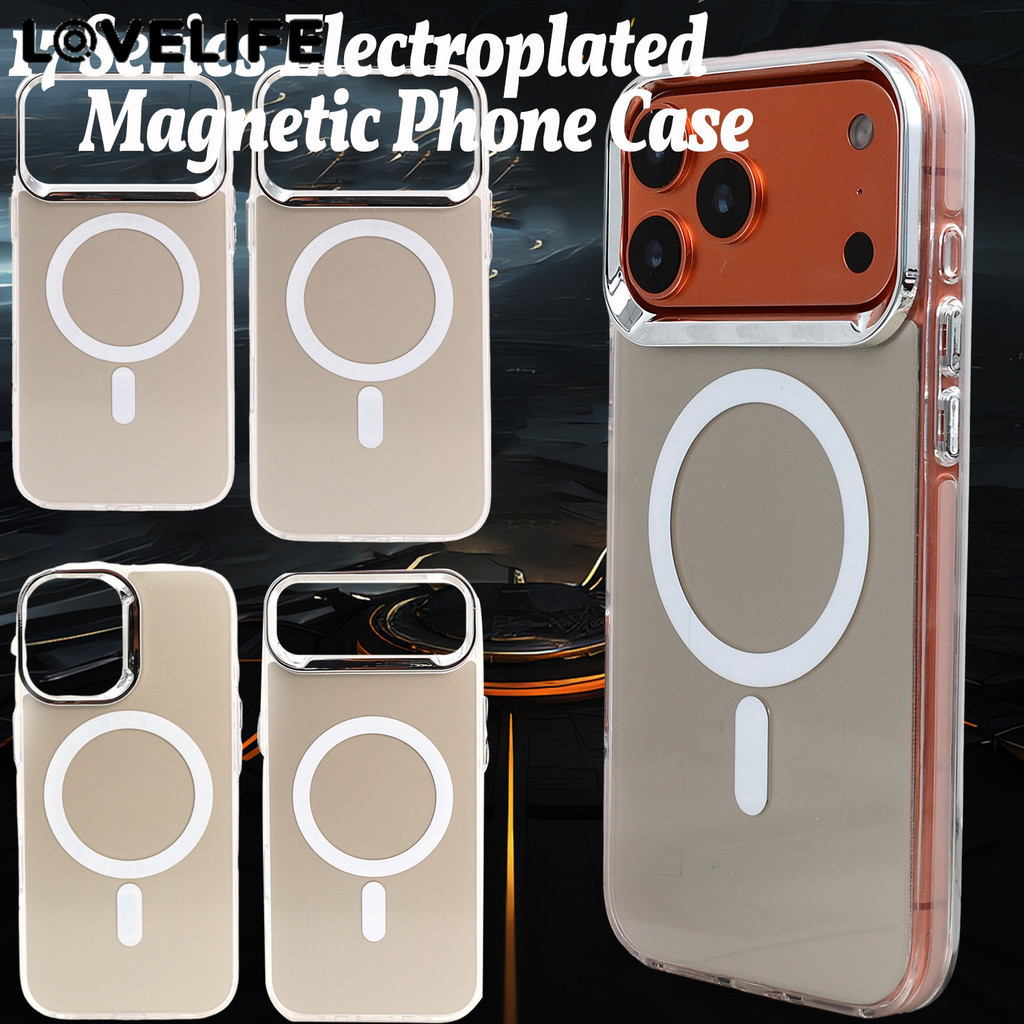 [AUTO&3C]เข้ากันได้กับเคส 17/17 Pro/17 Pro Max/AiR Series - ดีไซน์กันกระแทกแม่เหล็กพร้อมเคลือบเมทัลลิก การป้องกันความคุ้มครองเต็มรูปแบบ