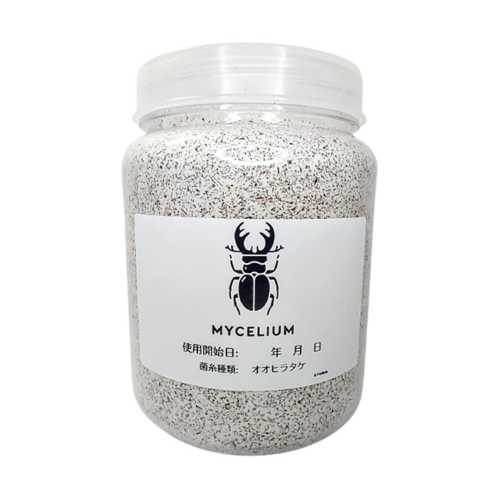 MYCELIUM 800cc Bottle - White Oyster Mushroom Spawn for Stag Beetle Larvae - Small to Medium Size (7