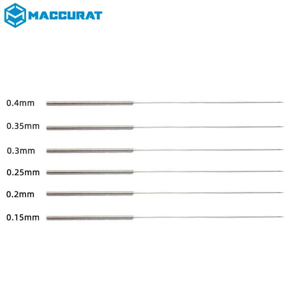 5pcs Stainless Steel Nozzle Cleaning Needles Tool 0.15mm 0.2mm 0.25mm 0.3mm 0.35 0.4mm Drill for MK8