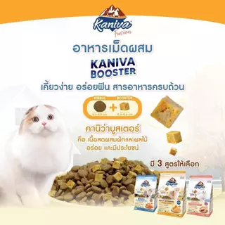 Kaniva Fusion คานิว่า ฟิวชั่น อาหารเม็ดแมวผสม คานิว่าบูสเตอร์ ขนาด 6 kg [1 กระสอบ]