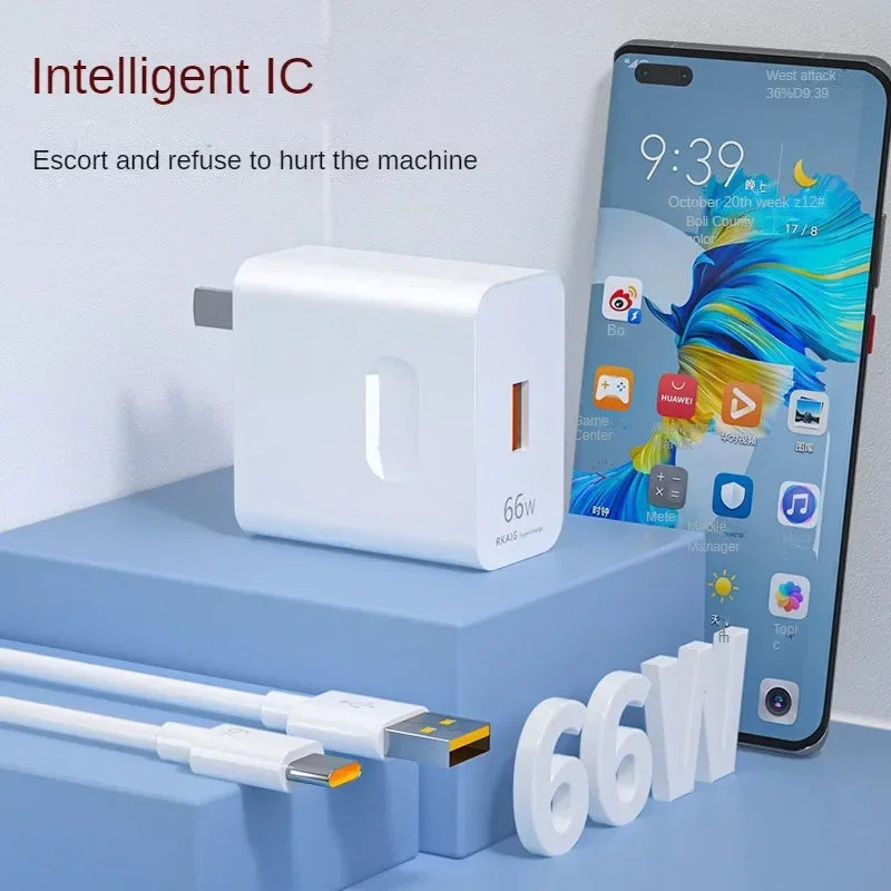 70 80 90 Pro 66w Super Fast Charger 11v6a Usb Type C สาย Honor 50 60 Se Magic Vs พับ V2 3 4 5 X9 X40
