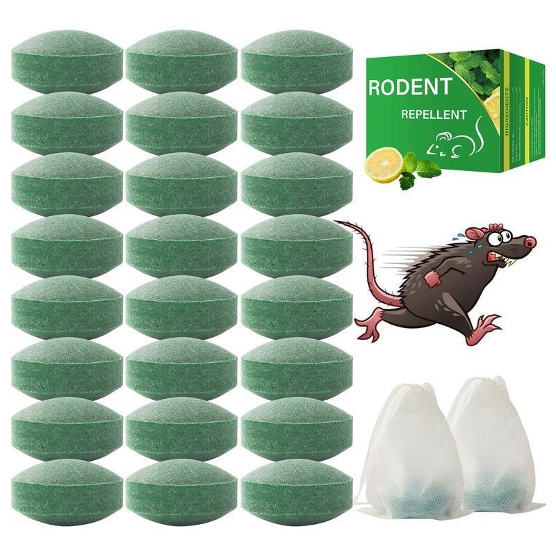Fearleft 24 Packs Mouth Rodent Repellent - Safe for Pets & Family, Easy to Use, Non-Aerosol, Safe fo