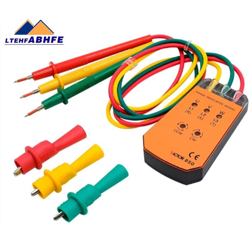 [ขายร้อน L] Professional 850 Phase Sequence Meter- 3-Phase 200-600V AC Rotation Tester พร้อมจอแสดงผล