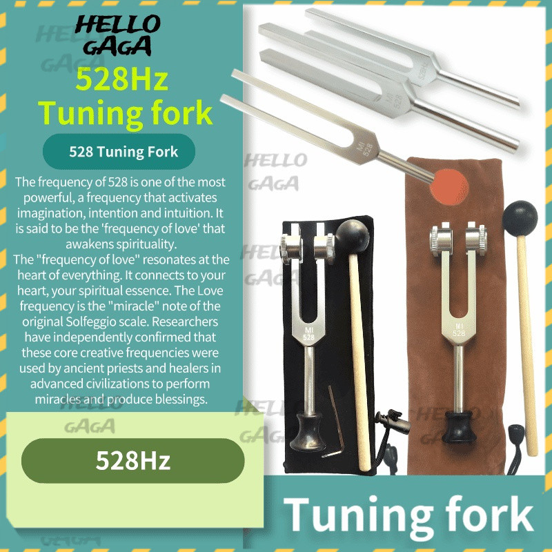 Tuning fork🔔ส้อมจูนเสียง < 528hz Tuning Fork > ส้อมจูนเสียง ความถี่ DNA MI528 อลูมิเนียมอัลลอย 528HZ