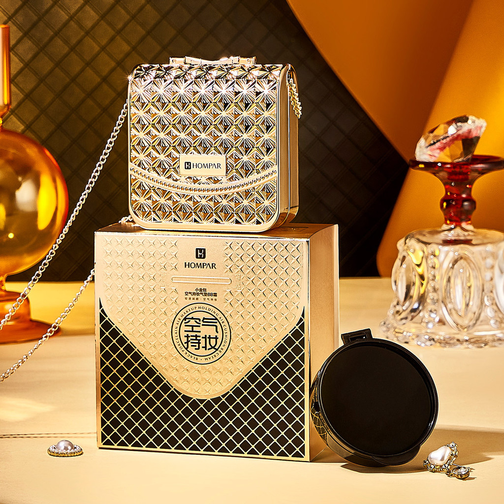 Han Belle Little Gold Bag Air Makeup Cushion BB Cream Light Delicate Concealer with Replacement Core