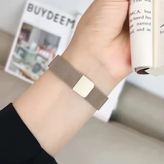 สายรัดแม่เหล็ก Milanese Loop for Xiaomi Mi Band 10 9 8 NFC สายรัดสแตนเลส สายรัดข้อมือเปลี่ยน for Miband 10 9 8