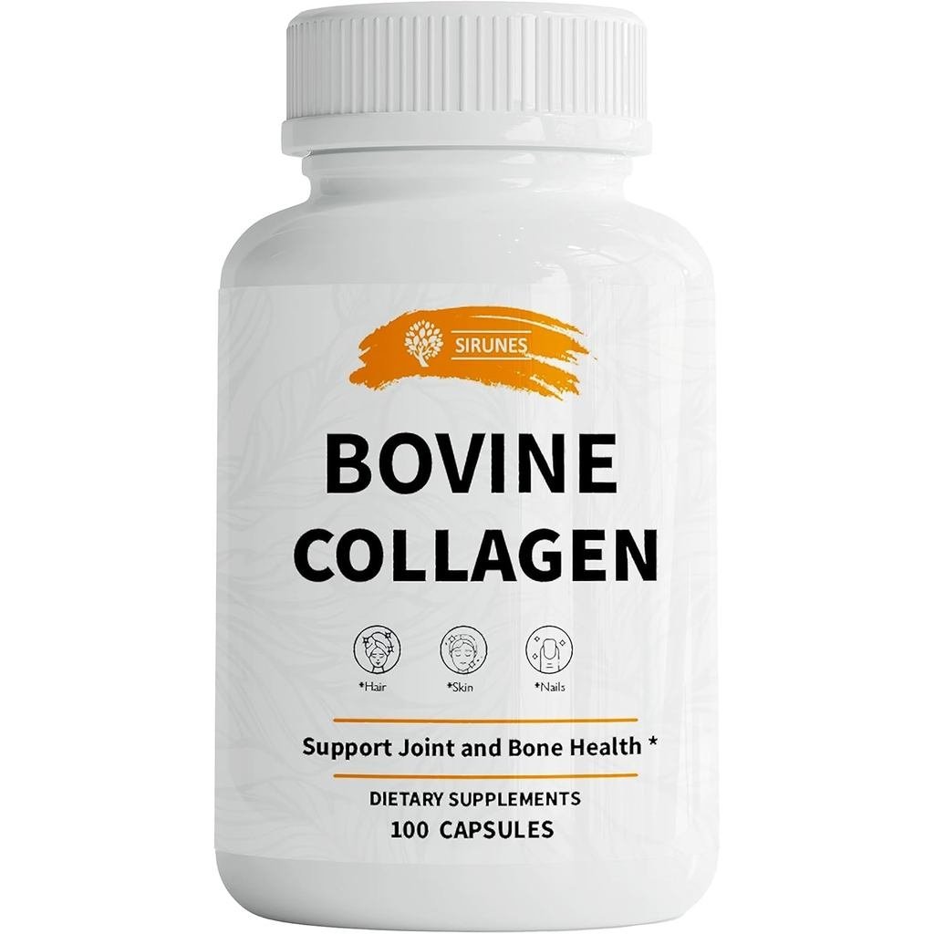 SIRUNES Bovine อาหารเสริมคอลลาเจนสําหรับผู้ชายและผู้หญิง I Hydrolyzed Grass Fed Bovine Collagen Pept