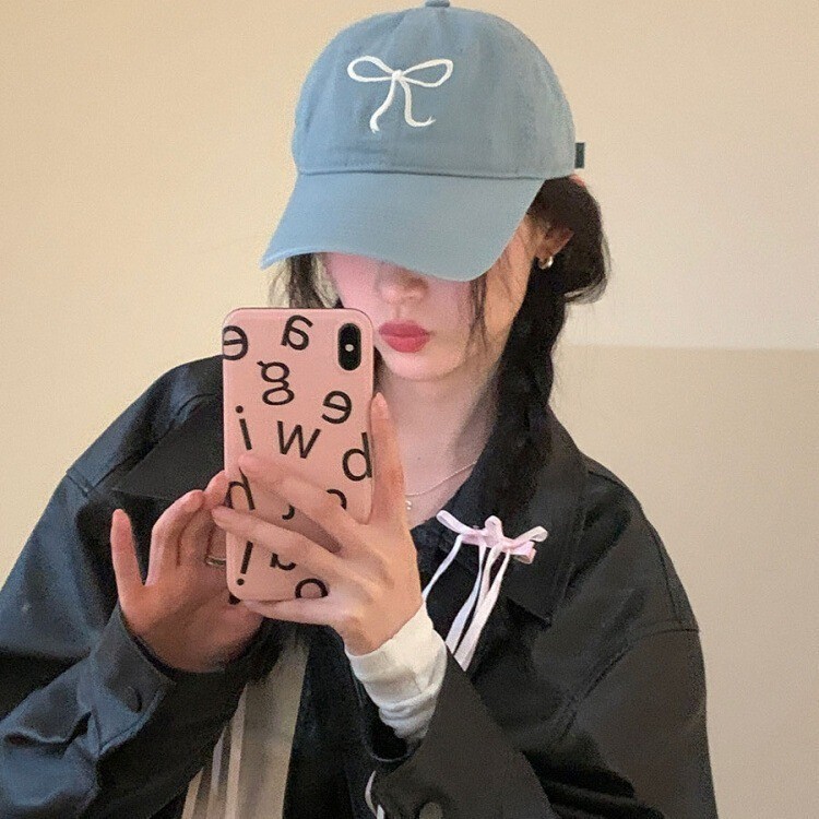 หมวกเบสบอล งานปักผีเสื้อ สไตล์เกาหลี ins มินิมอล หมวกแฟชั่น ส่งไวจากไทย - รูปที่ 3