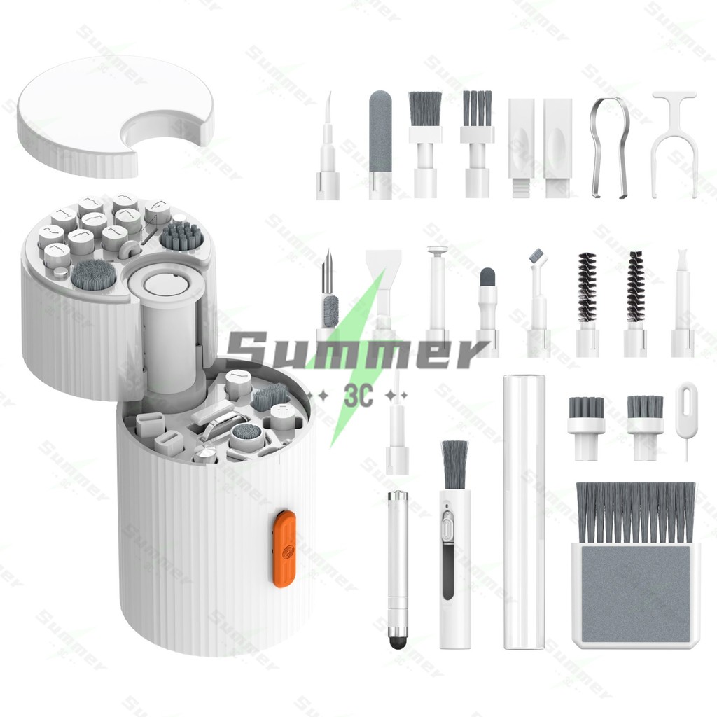 Summer  33 in 1 ชุดทำความสะอาด แปรงทำความสะอาดคีย์บอร์ด เครื่องมือทำความสะอาดหูฟังสำหรับ for AirPods/แล็ปท็อป/กล้อง