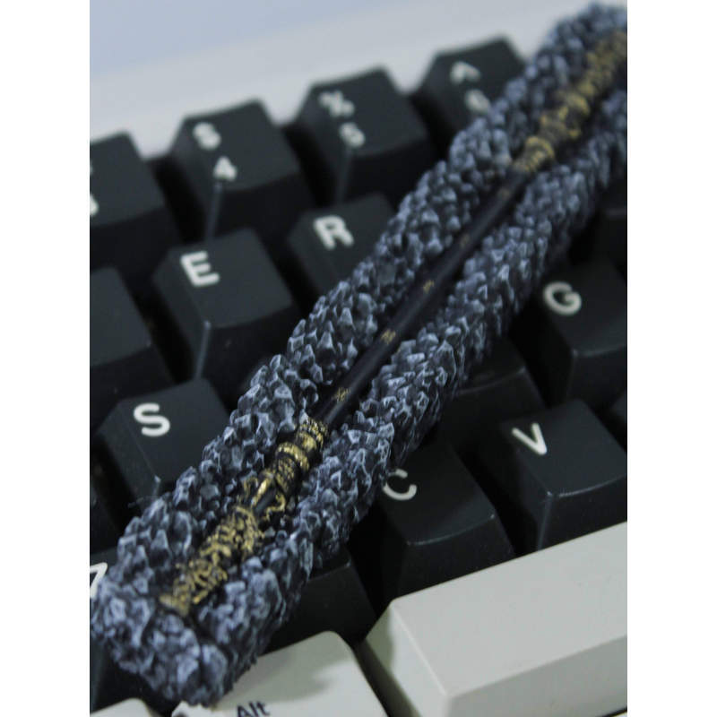 [BeeRush] High Version Black Myth Goku Grid Keycap Destiny Man Golden Hoop Bar Grid Keycap ของขวัญสํ