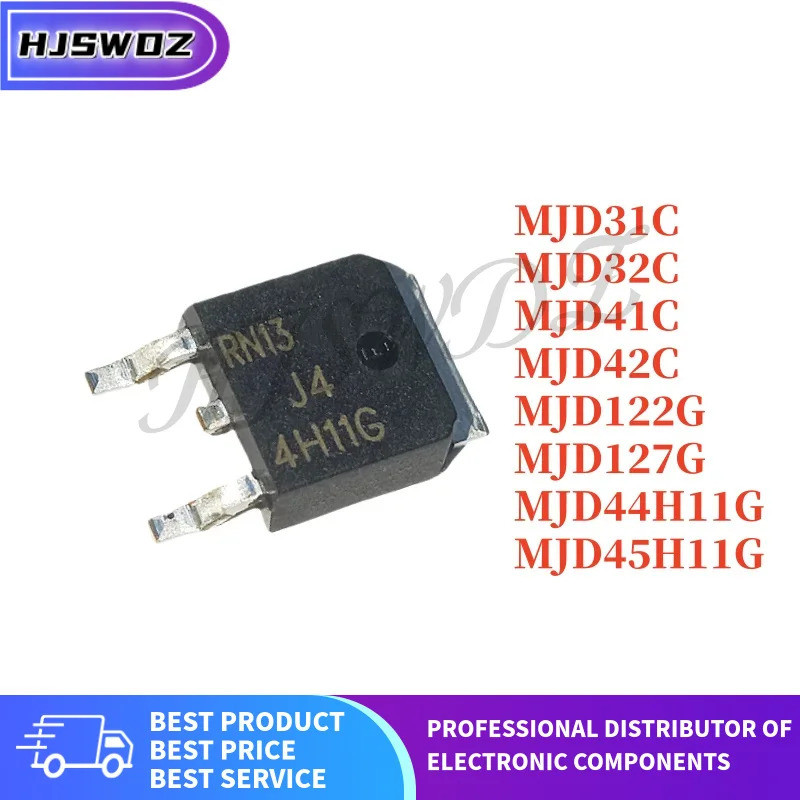 5PCS MJD32C MJD31C MJD127G MJD45H11G MJD42C MJD41C MJD44H11G MJD122G TO-252 Field Effect ทรานซิสเตอร