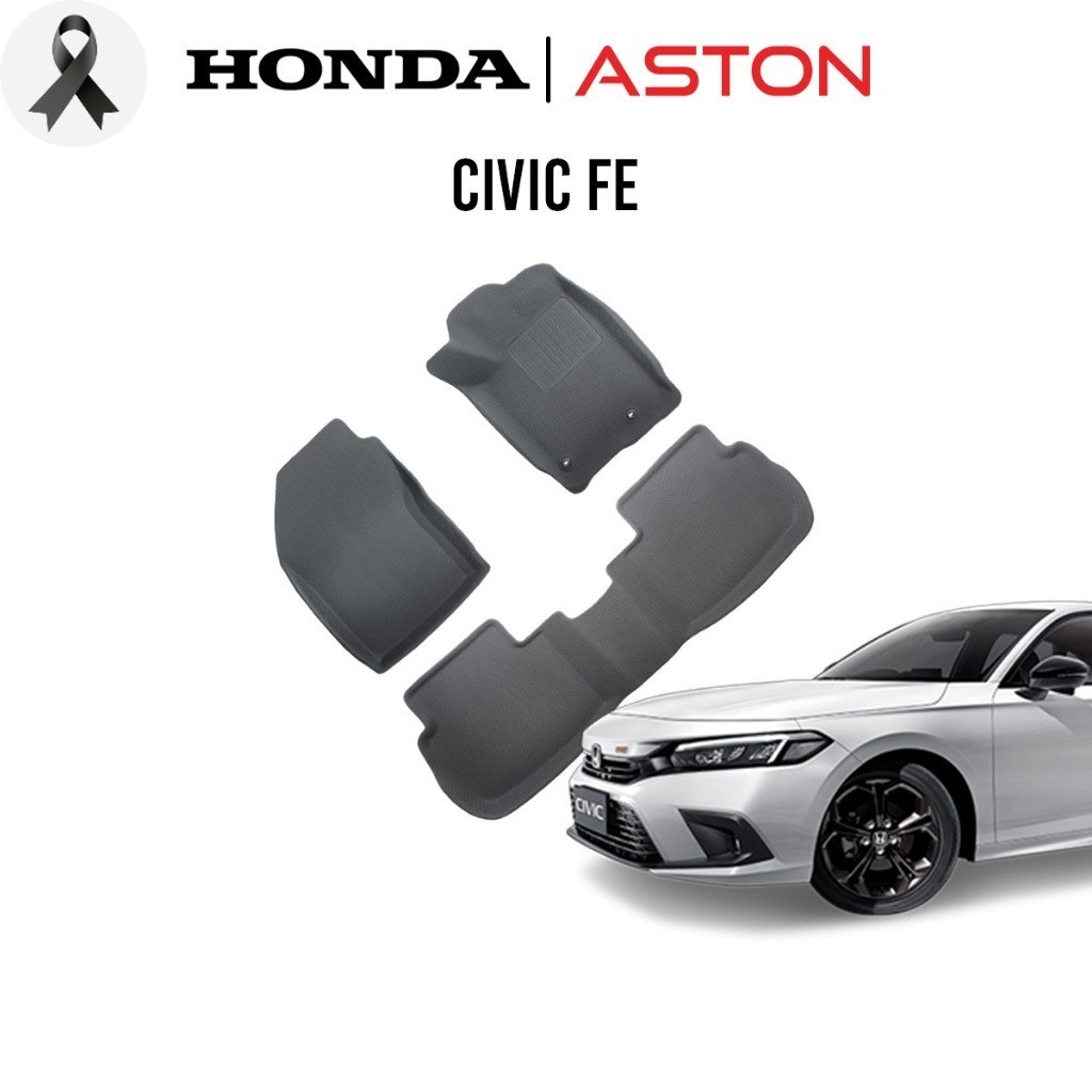 [ถูกที่สุด ครบชุด] HONDA CIVIC FE พรมปูพื้นรถยนต์ ASTON พรมรถยนต์เข้ารูป สำหรับรุ่น HONDA CIVIC FE (