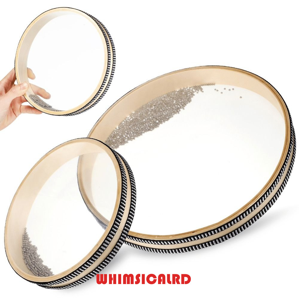 WHIMSICALRD Wave Drum, เสียงของ Sea Double Sided Ocean Drum, เครื่องดนตรีเพลงพื้นบ้าน Orff Instrument โปร่งใสมือกลองการเรียนรู้ในช่วงต้น