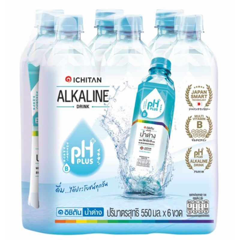 พีเอชพลัสน้ำผสมวิตามินบีรวม 550มล. แพค6 PH Plus Water with Vitamin B Drink 550ml. Pack6 [หมายเลขบาร์โค้ด 8858891306624]