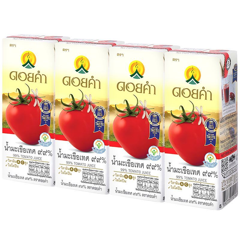 ดอยคำน้ำมะเขือเทศ 98เปอร์เซ็นต์ 1000มล. Doikham Tomato Juice 98percent 1000ml. [หมายเลขบาร์โค้ด 8850773510327 ]