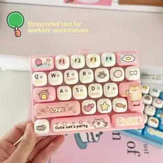 HabitatPort 26 Key Dpression คีย์บอร์ดน่ารัก Fidget ของเล่น Creative Office ตกปลา Artifact สําหรับความเครียดบรรเทา th