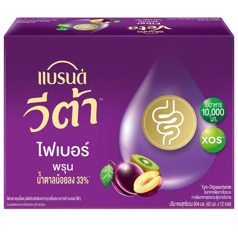 แบรนด์พรุนสกัด 42มล. แพค 12 Brands Prune 42ml. Pack 12 [หมายเลขบาร์โค้ด 8852001901105]