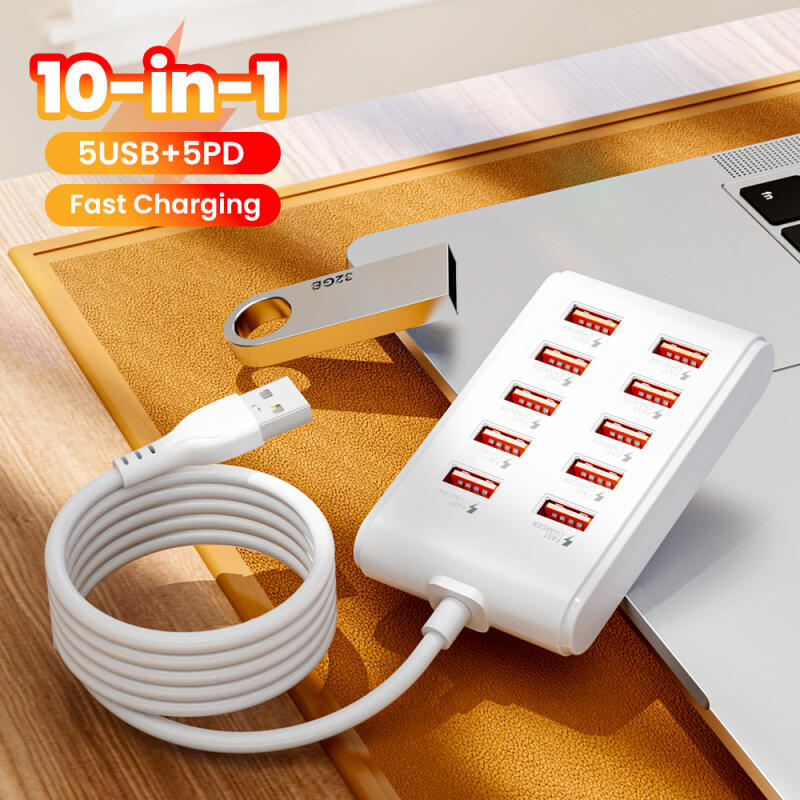USB HUB 9V2A/5V3A/5V2A/5V1A 10 พอร์ต Docking Station แล็ปท็อปคอมพิวเตอร์เดสก์ท็อปภายนอกพอร์ต USB เมา