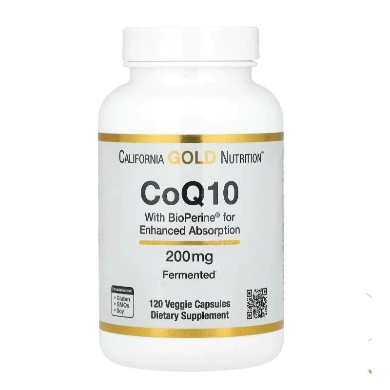 EXP0827 California Coenzyme Q10 200mg. 120 Coenzyme Q10 Panvilla Capsules อาหารเสริมเพื่อสุขภาพ เหมาะสําหรับพนักงานออฟฟิศและผู้สูงอายุ